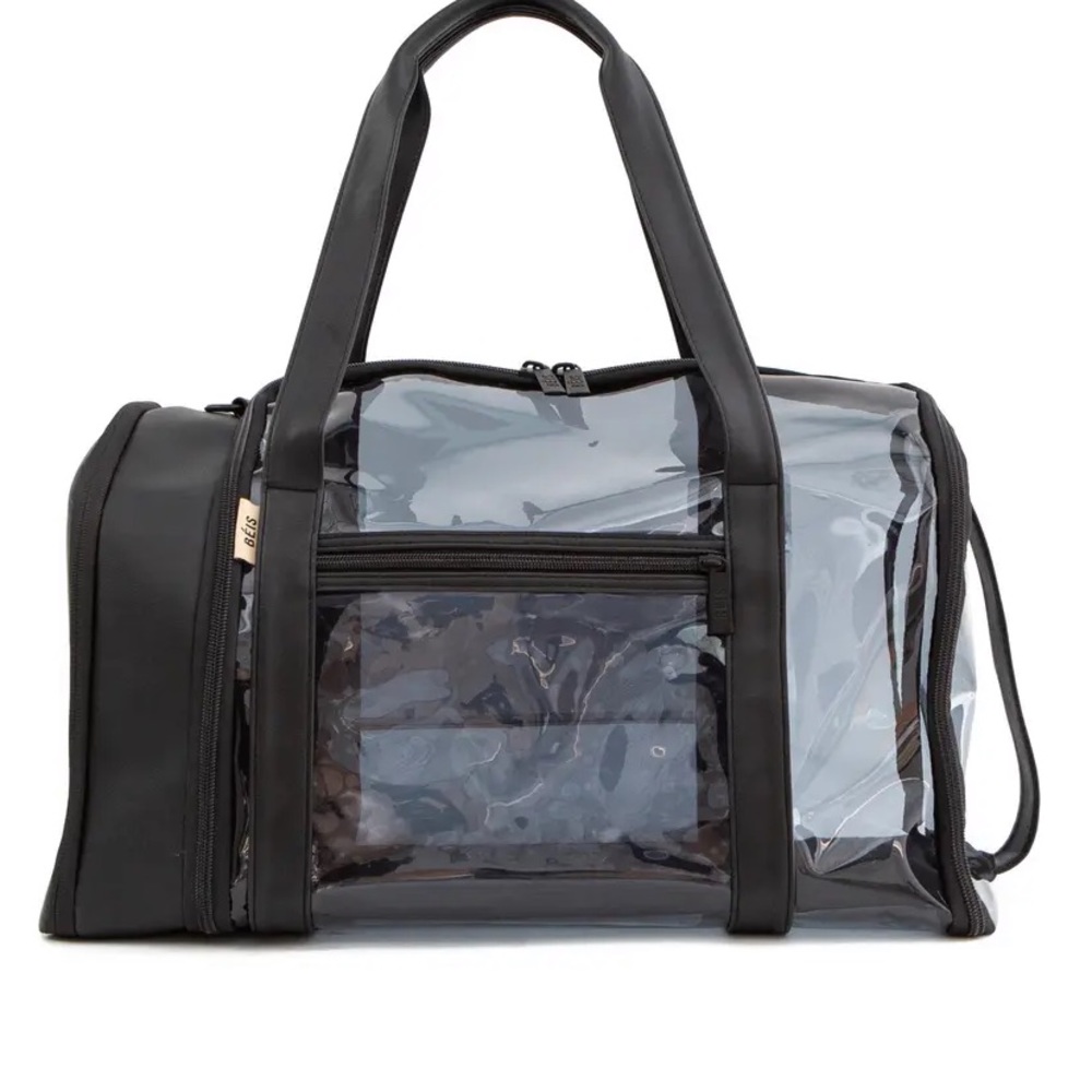 NEW Béis translucent mini black gym / duffle bag